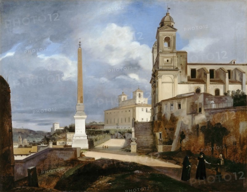 Santa Trinità dei Monti and Villa Medici in Rom. Artist: Granet, François Marius (1775-1849)