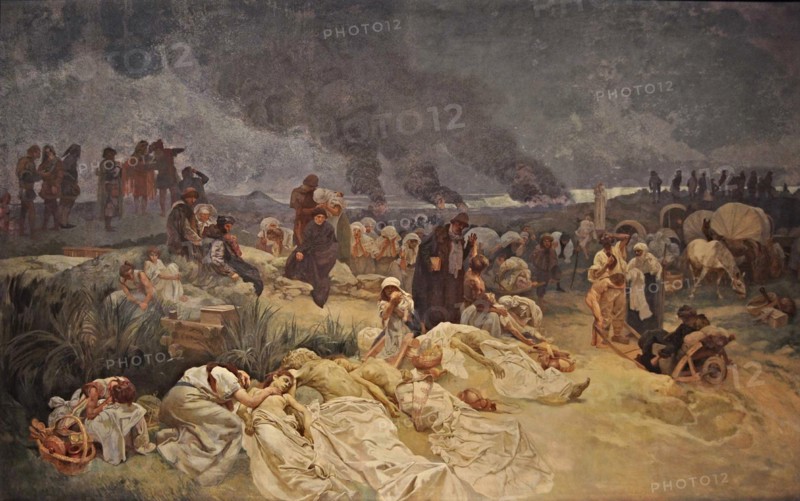 Petr Chelcicky at Vodnany (The cycle The Slav Epic). Artist: Mucha, Alfons Marie (1860-1939)