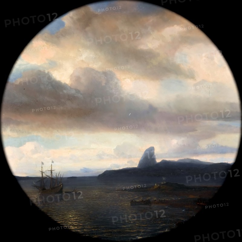 Villegagnon Entering the Bay of Rio de Janeiro on 10 November 1555. Artist: Gudin, Théodore (1802-1880)