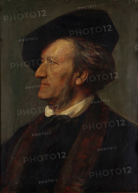 Portrait of the composer Richard Wagner (1813-1883). Artist: Lenbach, Franz, von (1836-1904)
