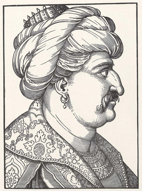 Portrait of Sultan Suleiman I the Magnificent. Artist: Schoen, Erhard (1491-1592)