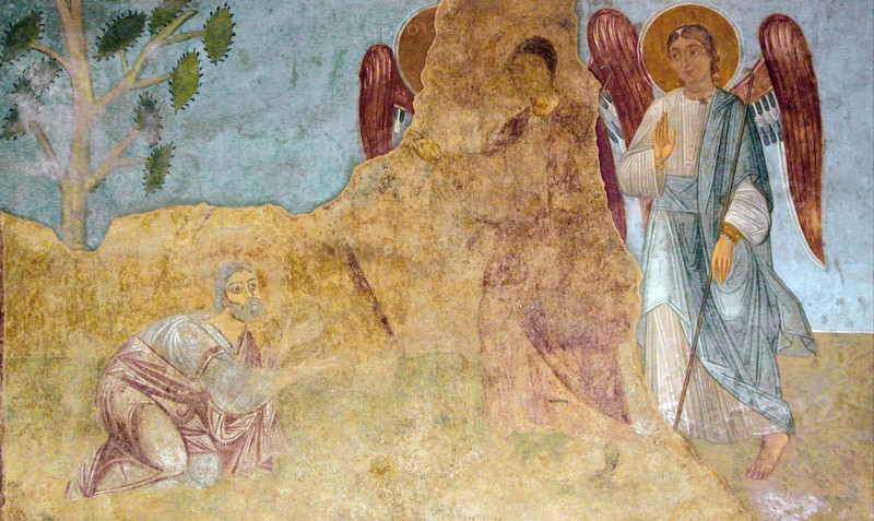 The Hospitality of Abraham (Old Testament Trinity). Artist: Ancient Russian frescos