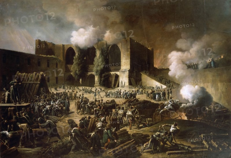 The defence of the castle of Burgos in october 1812. Artist: Heim, François-Joseph (1787-1865)