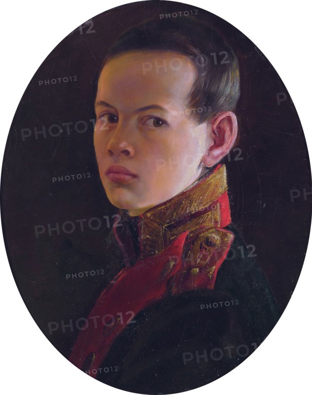 Portrait of the Crown prince Alexander Nikolayevich (1818-1881). Artist: Dawe, George (1781-1829)