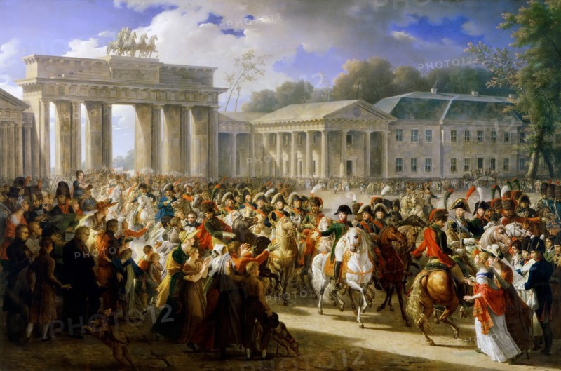 Entry of Napoleon into Berlin, 27 October 1806. Artist: Meynier, Charles (1768-1832)