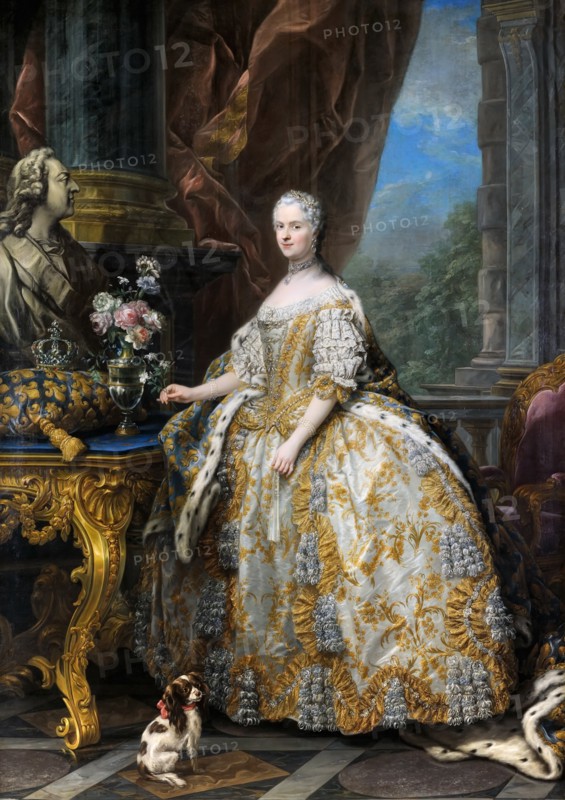 Portrait of Marie Leszczynska, Queen of France (1703-1768). Artist: Van Loo, Carle (1705-1765)