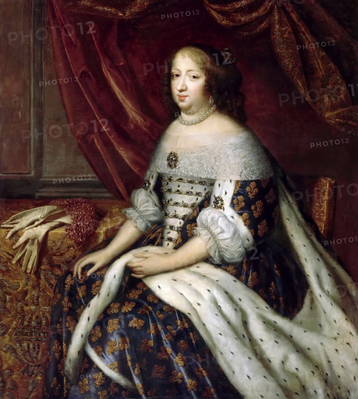 Portrait of Anne of Austria (1601-1666). Artist: Beaubrun, Henri (1603-1677)