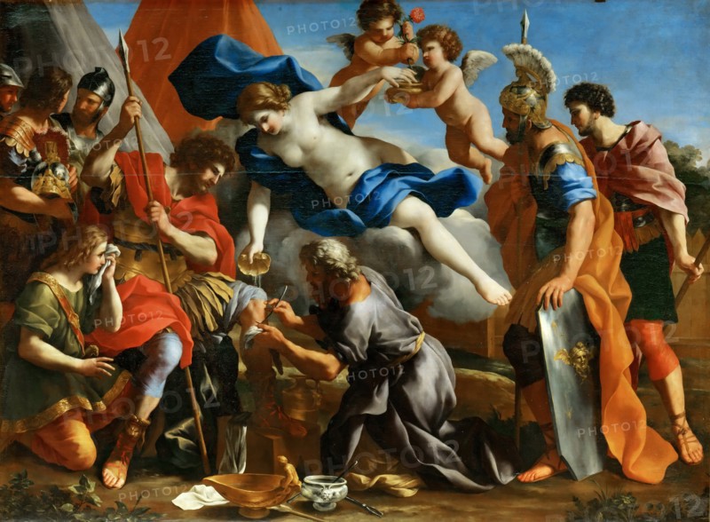 Venus Pouring a Balm on the Wound of Aeneas. Artist: Romanelli, Giovanni Francesco (1610-1662)