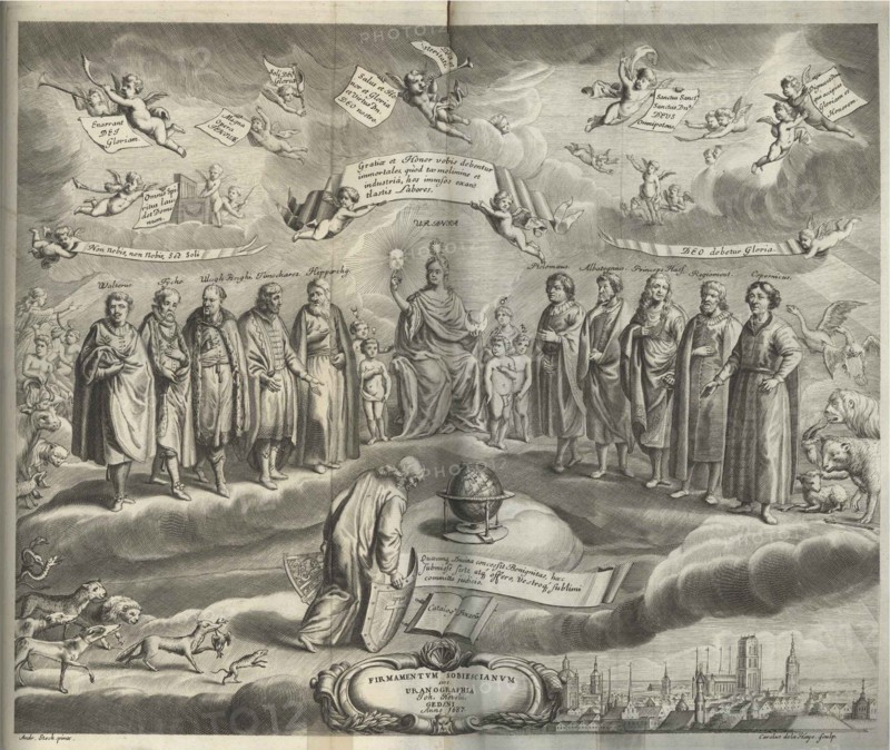 Firmamentum Sobiescianumsive Uranographia (Frontispiece). Artist: Hevelius, Johannes (1611-1687)