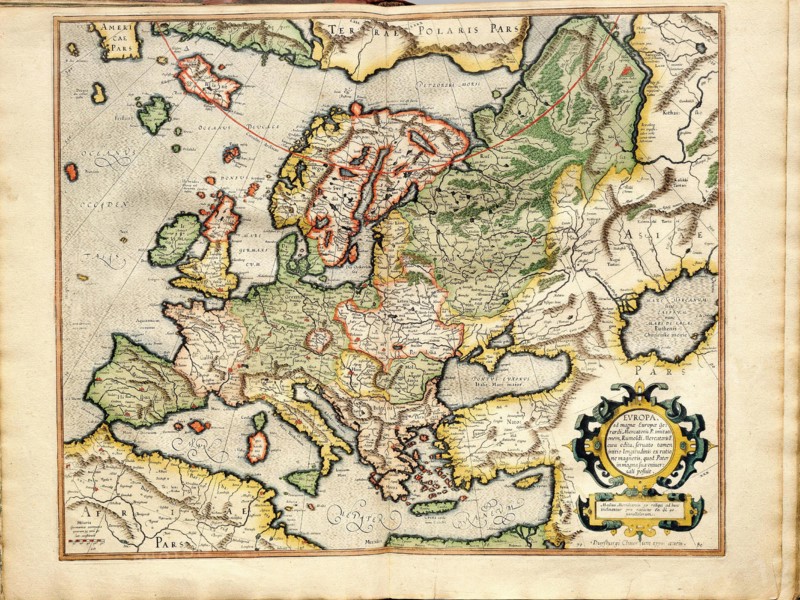 Atlas sive Cosmographicae Meditationes de Fabrica Mundi et Fabricati Fugura (Europe: Livonia, Russia Artist: Mercator, Gerardus (1512-1594)