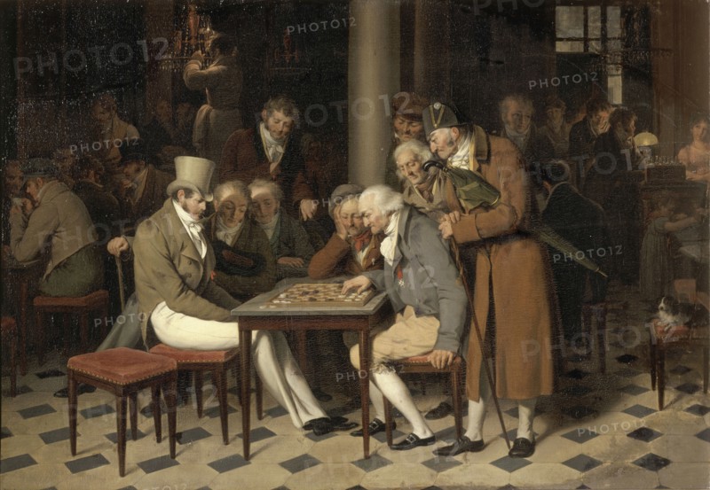 Interior of a café (La partie de dames au café Lamblin au Palais-Royal). Artist: Boilly, Louis-Léopold (1761-1845)