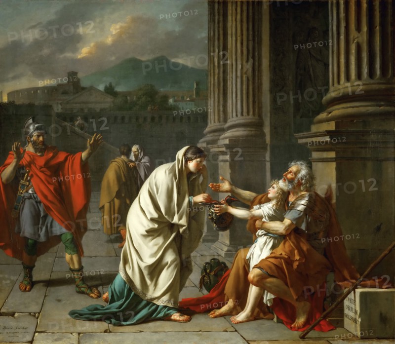 Belisarius Begging for Alms. Artist: David, Jacques Louis (1748-1825)