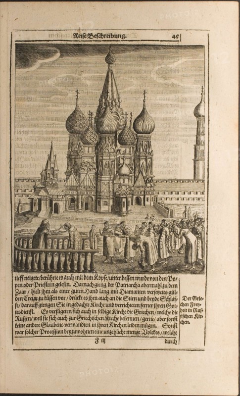 Moscow (Illustration from Travels to the Great Duke of Muscovy and the King of Persia by Adam Olea Artist: Rothgiesser, Christian Lorenzen (?-1659)