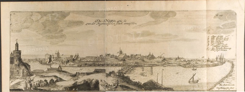 Narva (Illustration from Travels to the Great Duke of Muscovy and the King of Persia by Adam Olear Artist: Rothgiesser, Christian Lorenzen (?-1659)