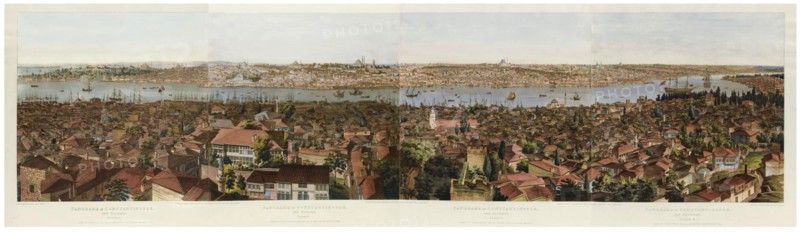 Panorama of Constantinople. Artist: Barker, Henry Aston (1774-1856)