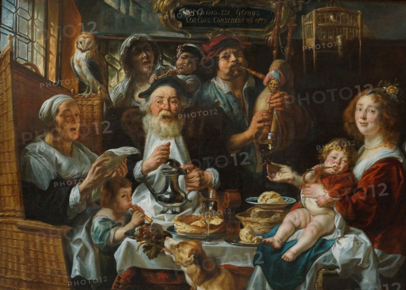 As the Old Sing, So the Young Pipe. Artist: Jordaens, Jacob (1593-1678)