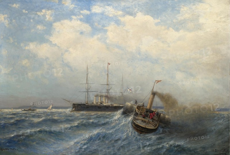 Pilot boarding. Artist: Bogolyubov, Alexei Petrovich (1824-1896)