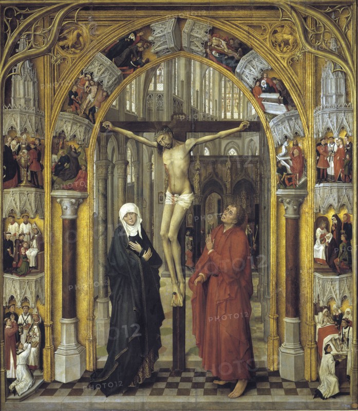 Redemption Tryptich: The Crucifixion. Artist: Stockt, Vrancke van der (1420-1495)