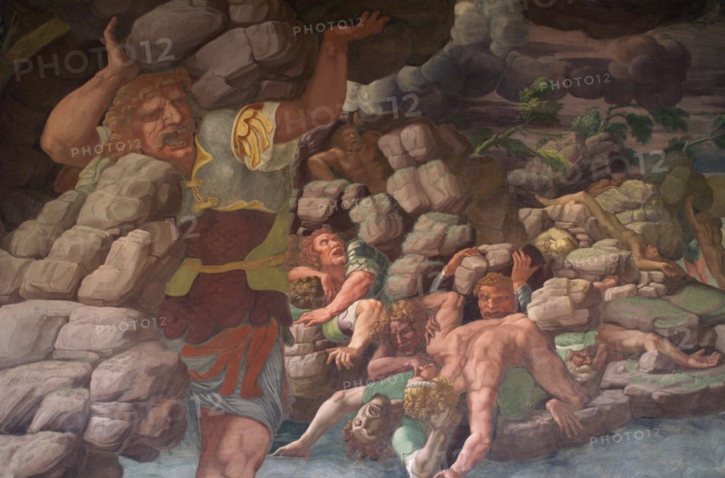 The Fall of the Giants (Sala dei Giganti). Artist: Romano, Giulio (1499-1546)