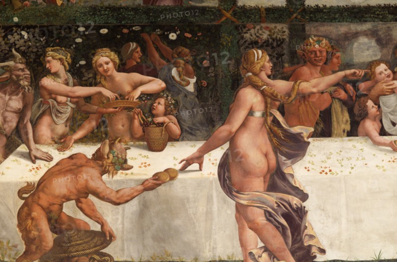 Wedding Feast of Cupid and Psyche, detail. Artist: Romano, Giulio (1499-1546)