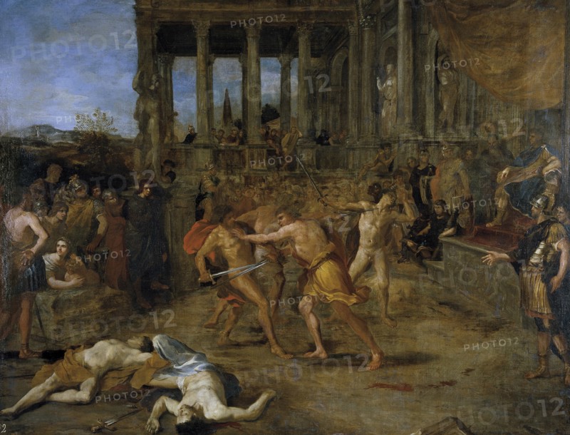 Gladiator Fights. Artist: Lanfranco, Giovanni (1582-1647)