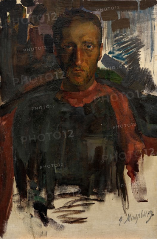Portrait of the Poet Nikolay Gumilyov (1886-1921). Artist: Malyavin, Filipp Andreyevich (1869-1940)