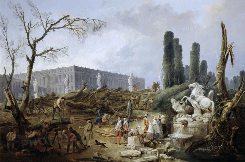 Bosquet des Bains d'Apollon. Artist: Robert, Hubert (1733-1808)