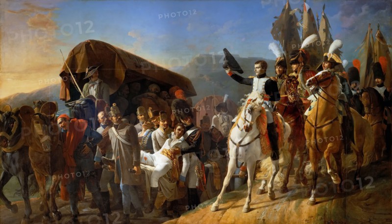 Napoleon Pays Homage to the Courage of the Wounded. Artist: Debret, Jean-Baptiste (1768-1848)