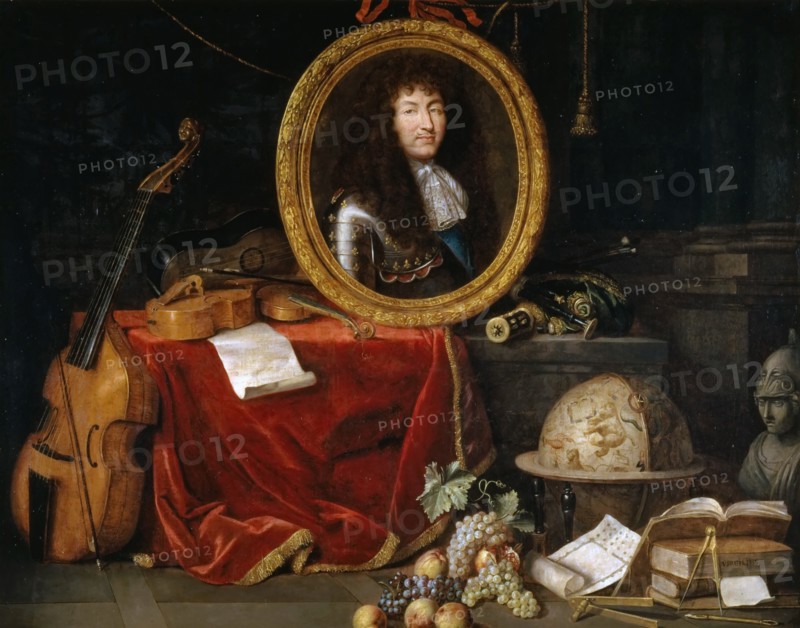 Allegory of Louis XIV, Protector of Arts and Sciences. Artist: Garnier, Jean (1632-1705)