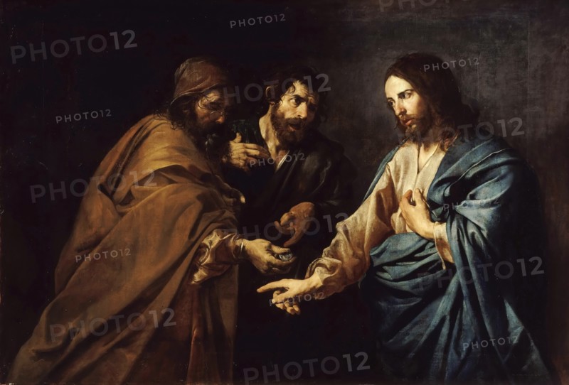 The Tribute Money. Artist: Valentin de Boullogne (1591-1632)
