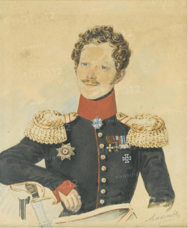 Portrait of Yegor Fyodorovich Meiendorf (1794-1879). Artist: Alexeyev, N.M. (active First Half of 19th cen.)