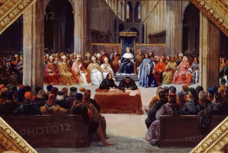 The assembly of the Estates-General, April 10, 1302. Artist: Alaux, Jean (1786-1864)