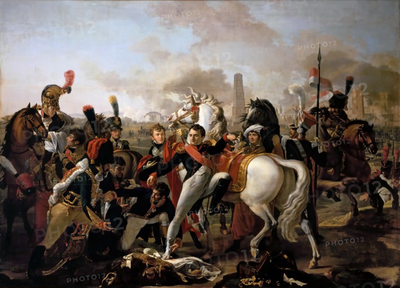 Napoleon wounded before Ratisbon, April 23, 1809. Artist: Gautherot, Claude (1769-1825)