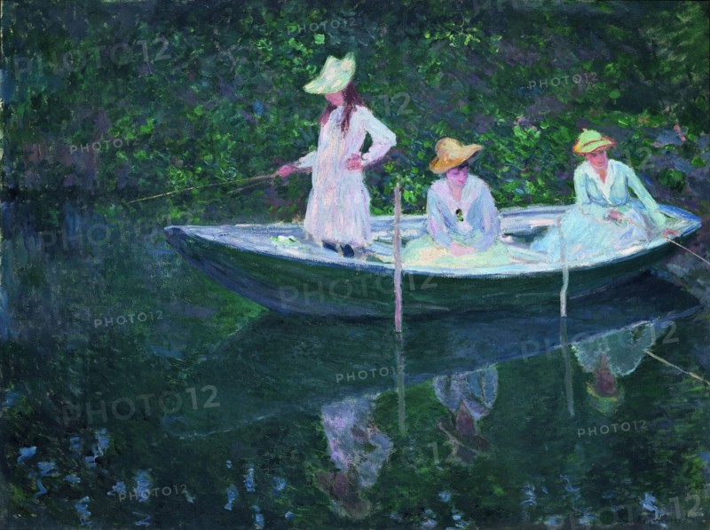 The Boat at Giverny (En norvégienne). Artist: Monet, Claude (1840-1926)