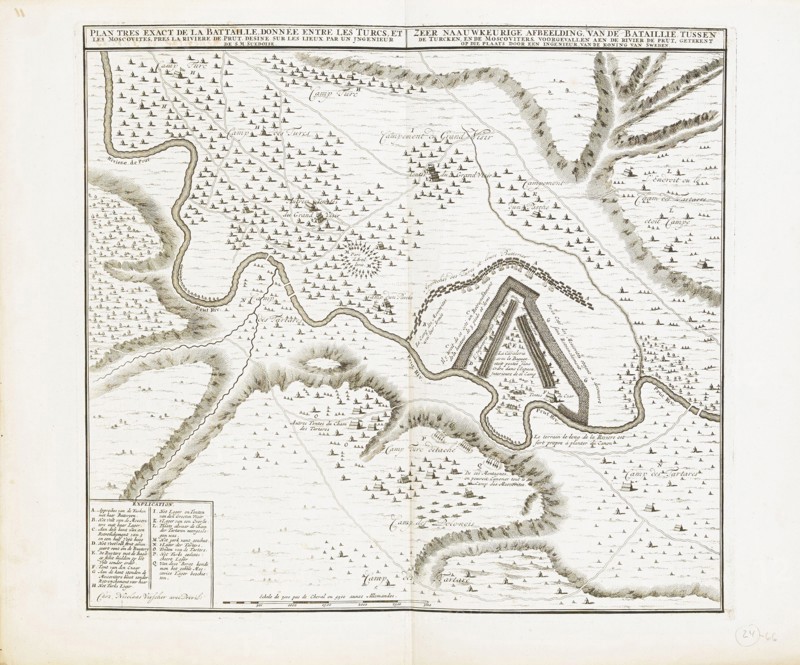 Map of the fortress of Bender. Artist: Wolff, Jeremias (1663-1724)