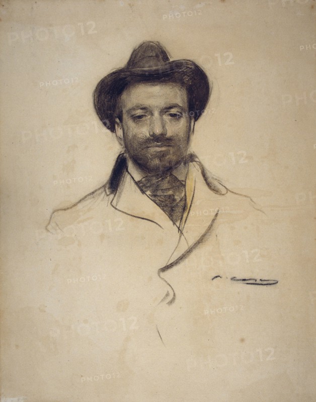 Portrait of Josep Maria Sert (1874-1945). Artist: Casas, Ramon (1866-1932)