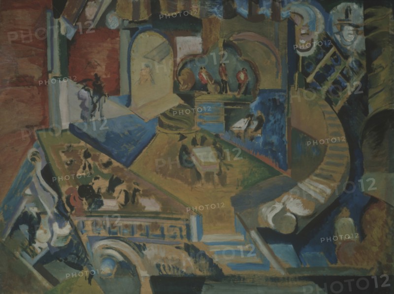 Café. Artist: Yakulov, Georgi Bogdanovich (1884-1928)