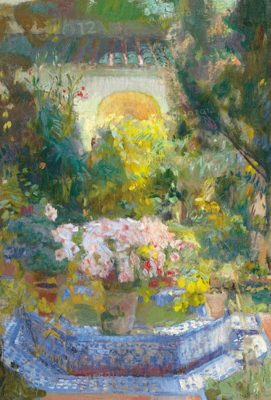 The Courtyard of the Sorolla House. Artist: Sorolla y Bastida, Joaquín (1863-1923)