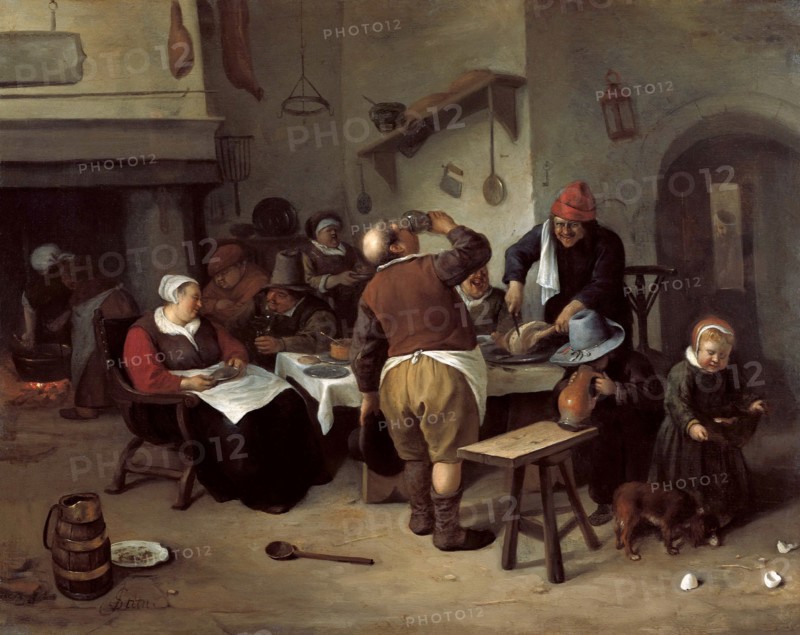 The Fat Kitchen. Artist: Steen, Jan Havicksz (1626-1679)