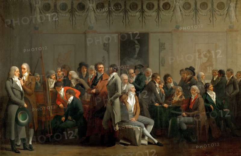 Meeting of Artists in the Atelier of Isabey. Artist: Boilly, Louis-Léopold (1761-1845)