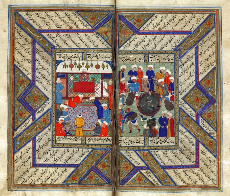 Prayers in a Mosque. Artist: Iranian master