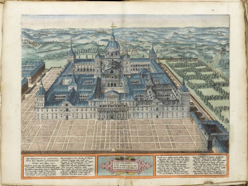 El Escorial. Artist: Ortelius, Abraham (1527-1598)