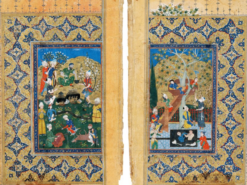 Picnic. Miniature from Yusuf and Zalikha (Legend of Joseph and Potiphar's Wife) by Jami. Artist: Iranian master