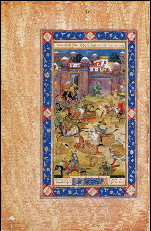 Nariman Kills the Son of the Khaqan of China. From The Garshaspnama epic by Asadi Tusi. Artist: Indian Art