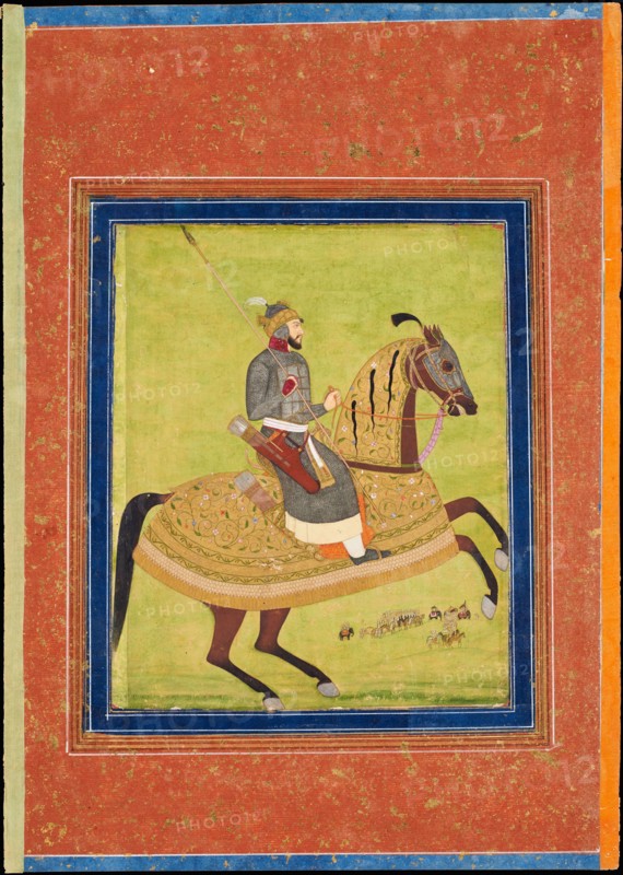 Prince Azam Shah on Horseback. Artist: Indian Art