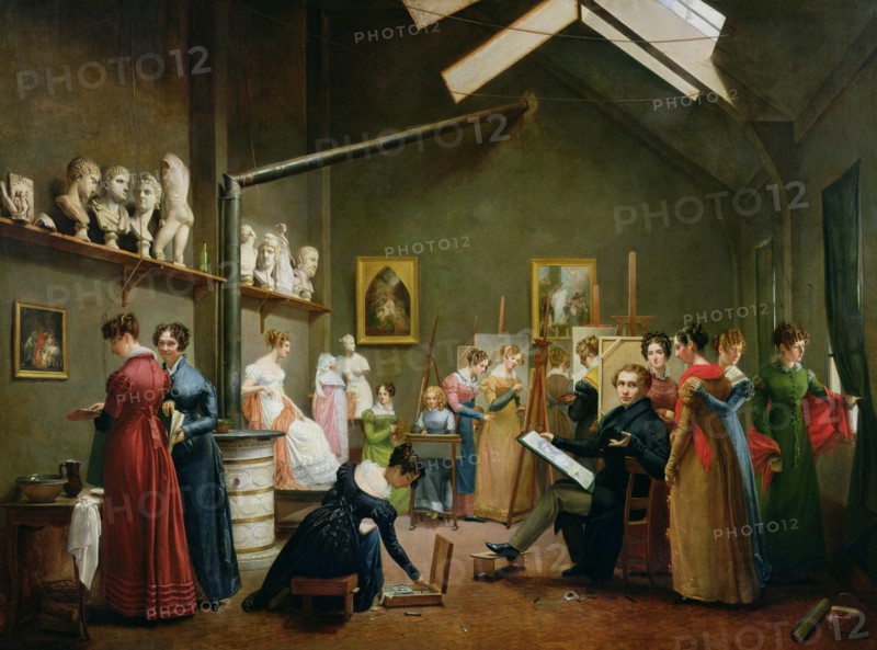 The Studio Interior of Abel de Pujol. Artist: Grandpierre-Deverzy, Adrienne Marie Louise (1798-1869)