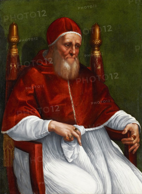 Portrait of Pope Julius II. Artist: Raphael (1483-1520)