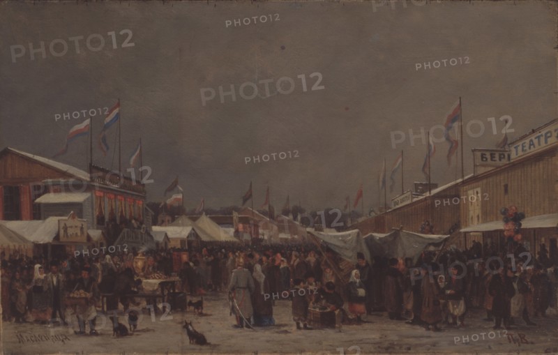 Shrovetide. Artist: Vereshchagin, Pyotr Petrovich (1836-1886)