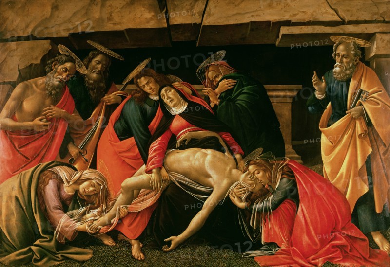 Lamentation over the Dead Christ. Artist: Botticelli, Sandro (1445-1510)