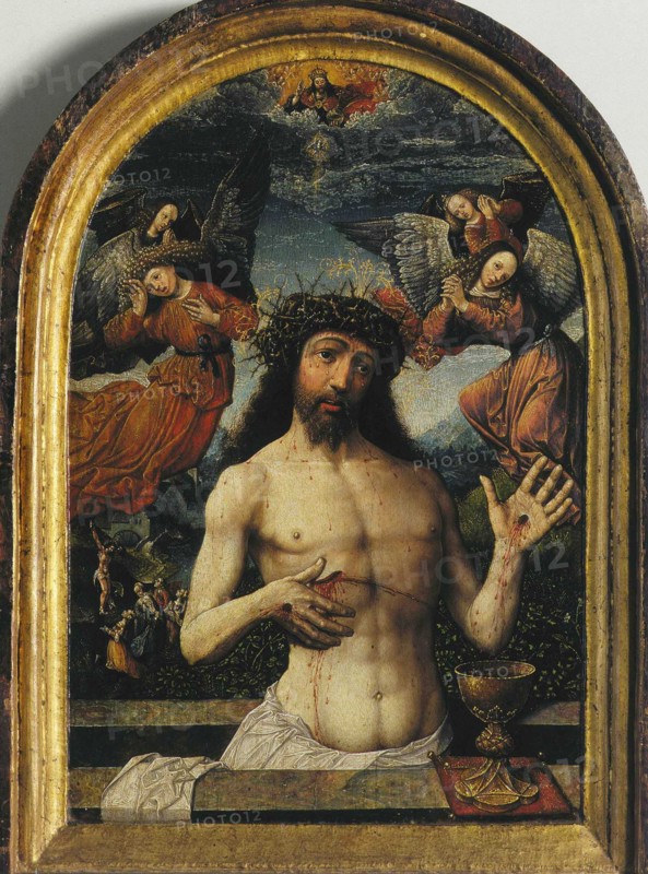 The Man of Sorrows. Artist: Cornelisz van Oostsanen, Jacob (ca. 1470-1533)